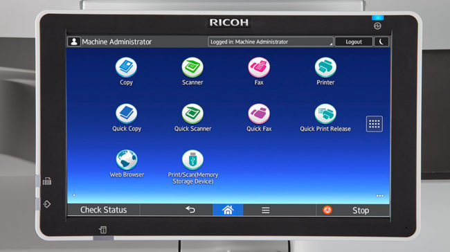 toucj screen, Ricoh, Automated Business Concepts, Shreveport, LA, Canon, Ricoh, Lexmark, Dealer, Reseller